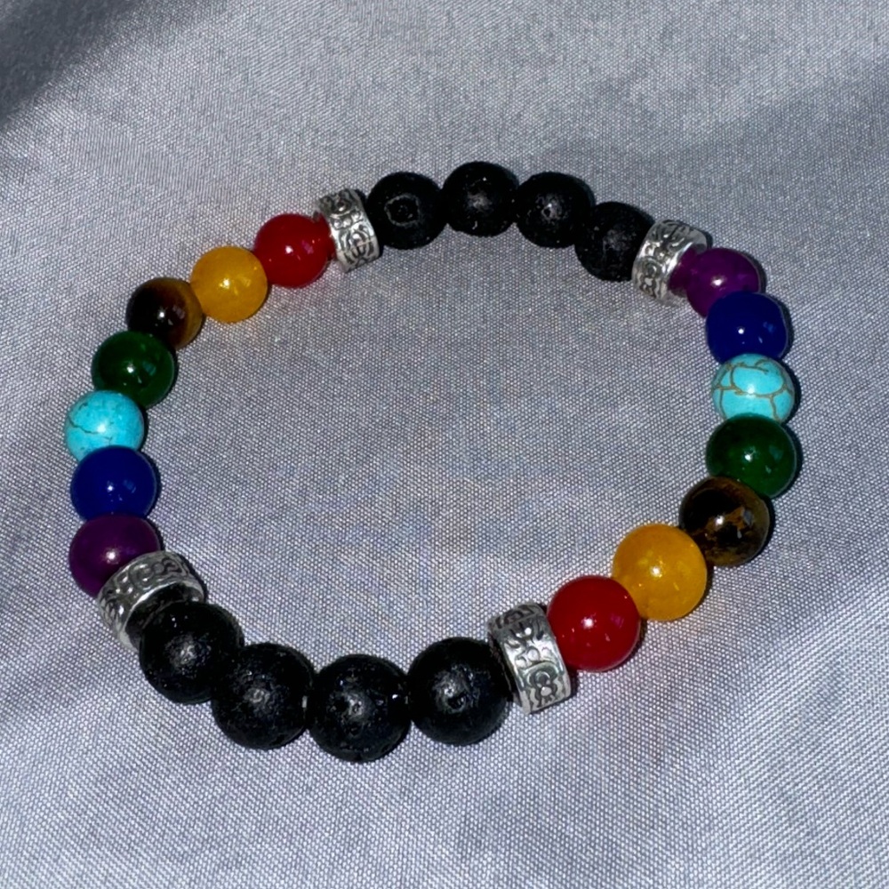 RAVELUXE 🥳 Rave Kandi Bracelet 🍭 ‘Double Chakra’ ☸️🪬